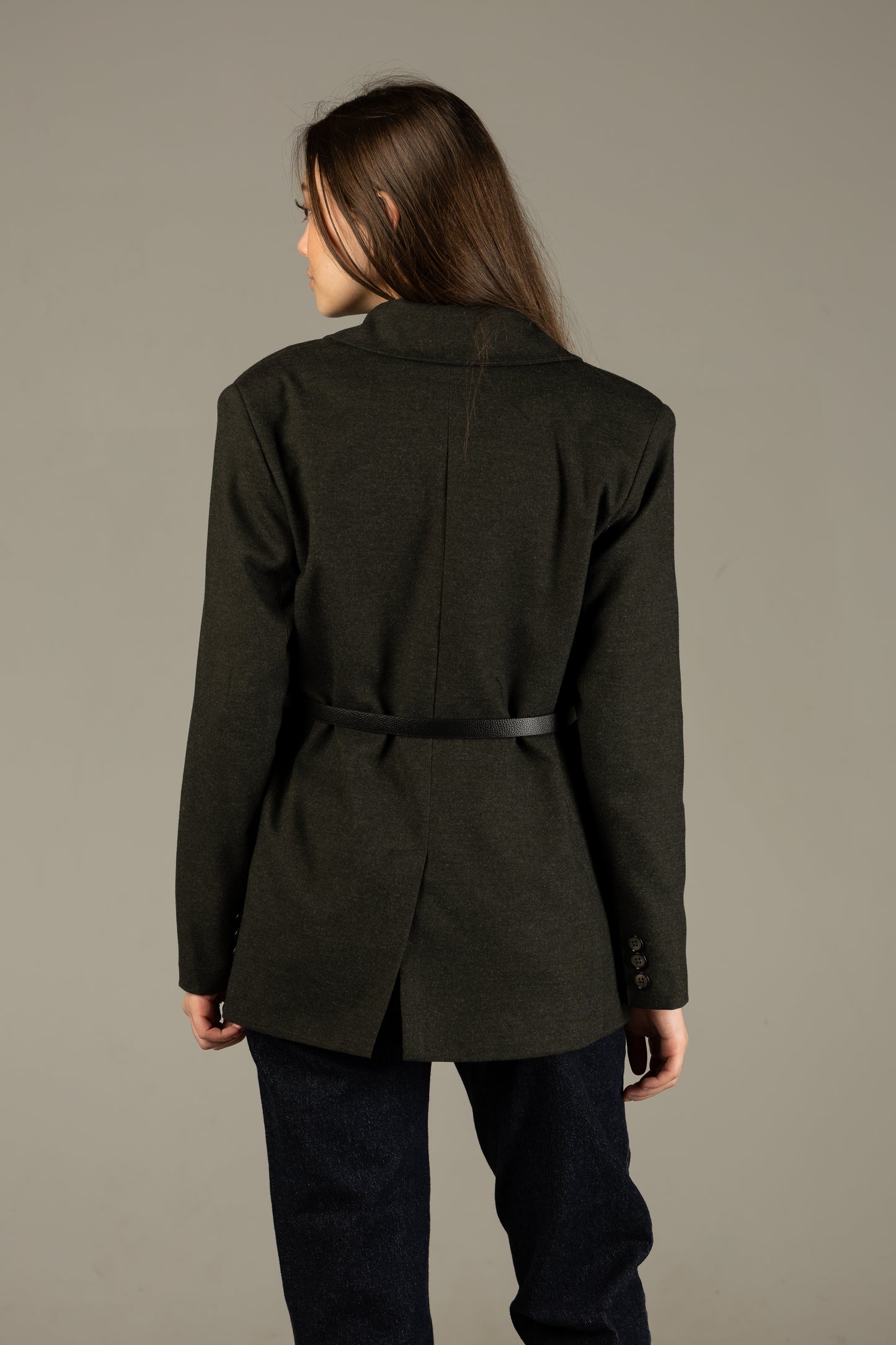 Belted blazer