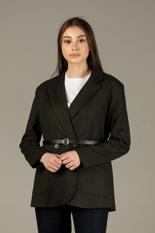 Belted blazer