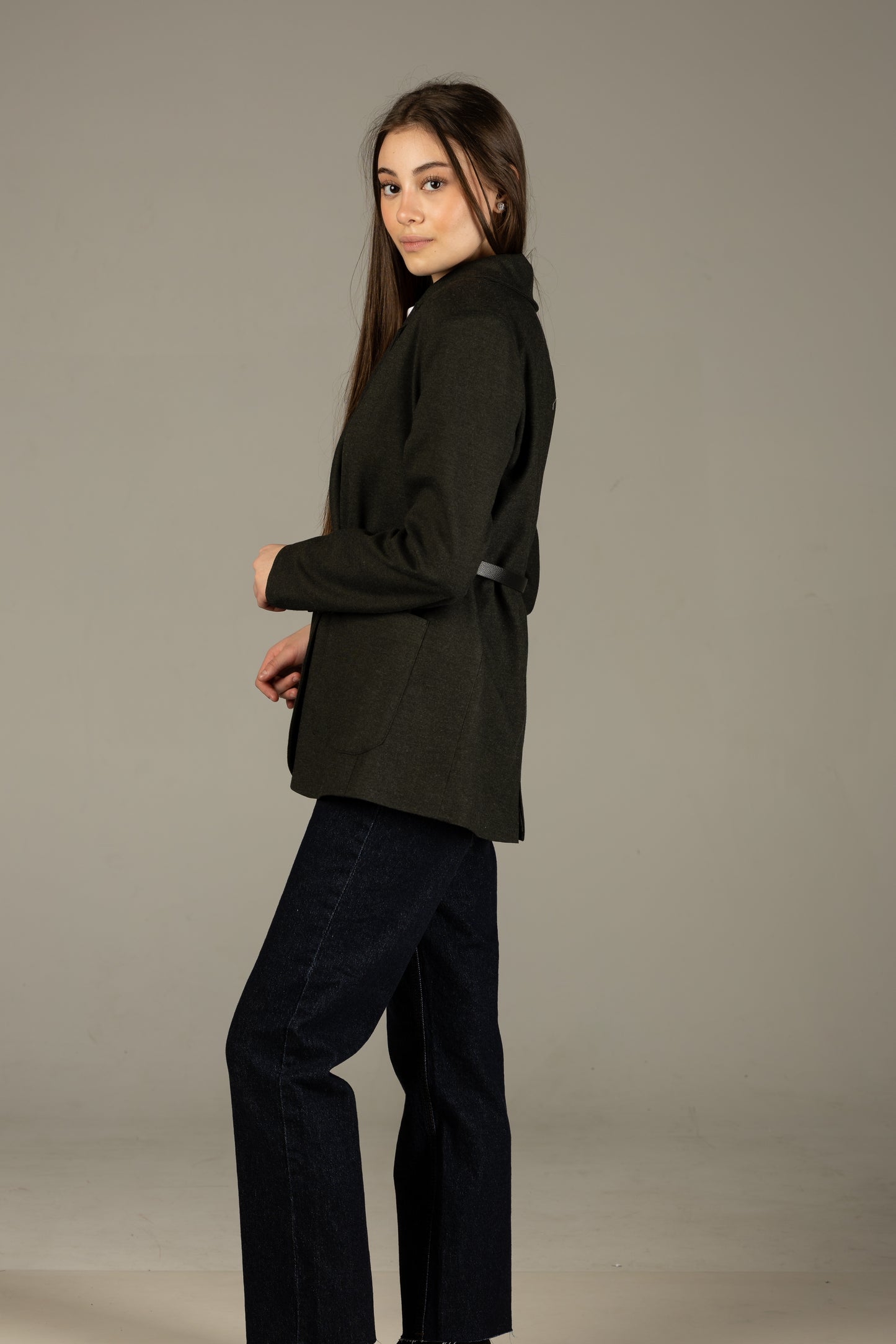Belted blazer